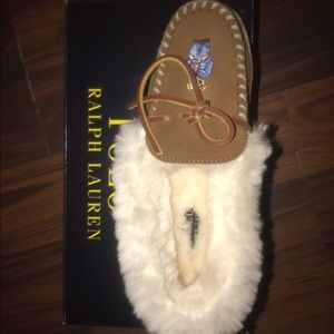 polo bear moccasin slipper